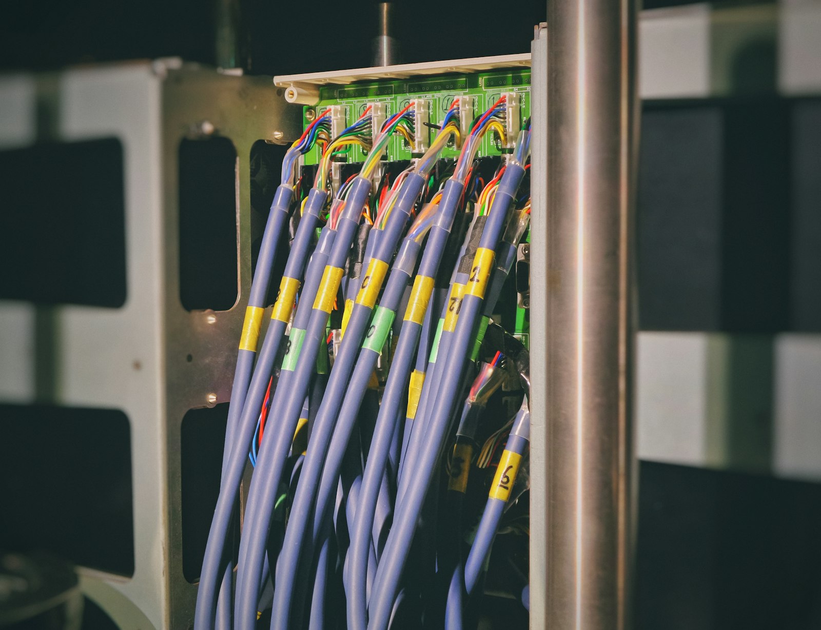 Blue LAN cable plugged into router