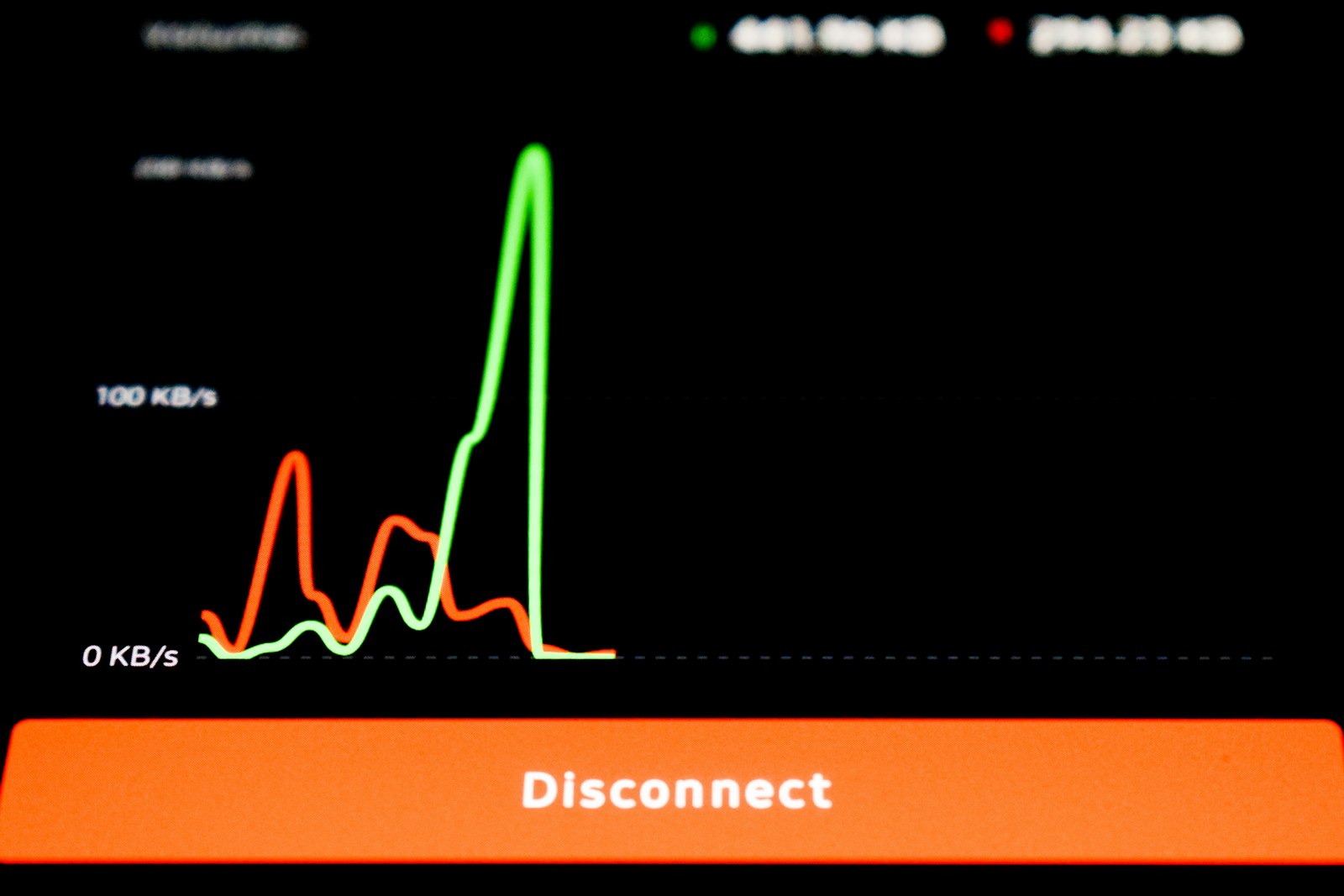 Running an internet speed test on a mobile phone